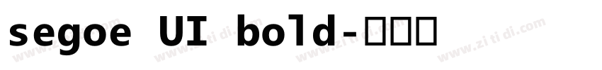 segoe UI bold字体转换